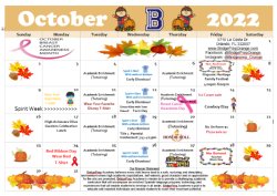 BPA of Orange- October Calendar 2022